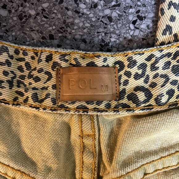 POL Leopard-Trim High Waist Pants in Yellow and Black - Picture 3 of 4